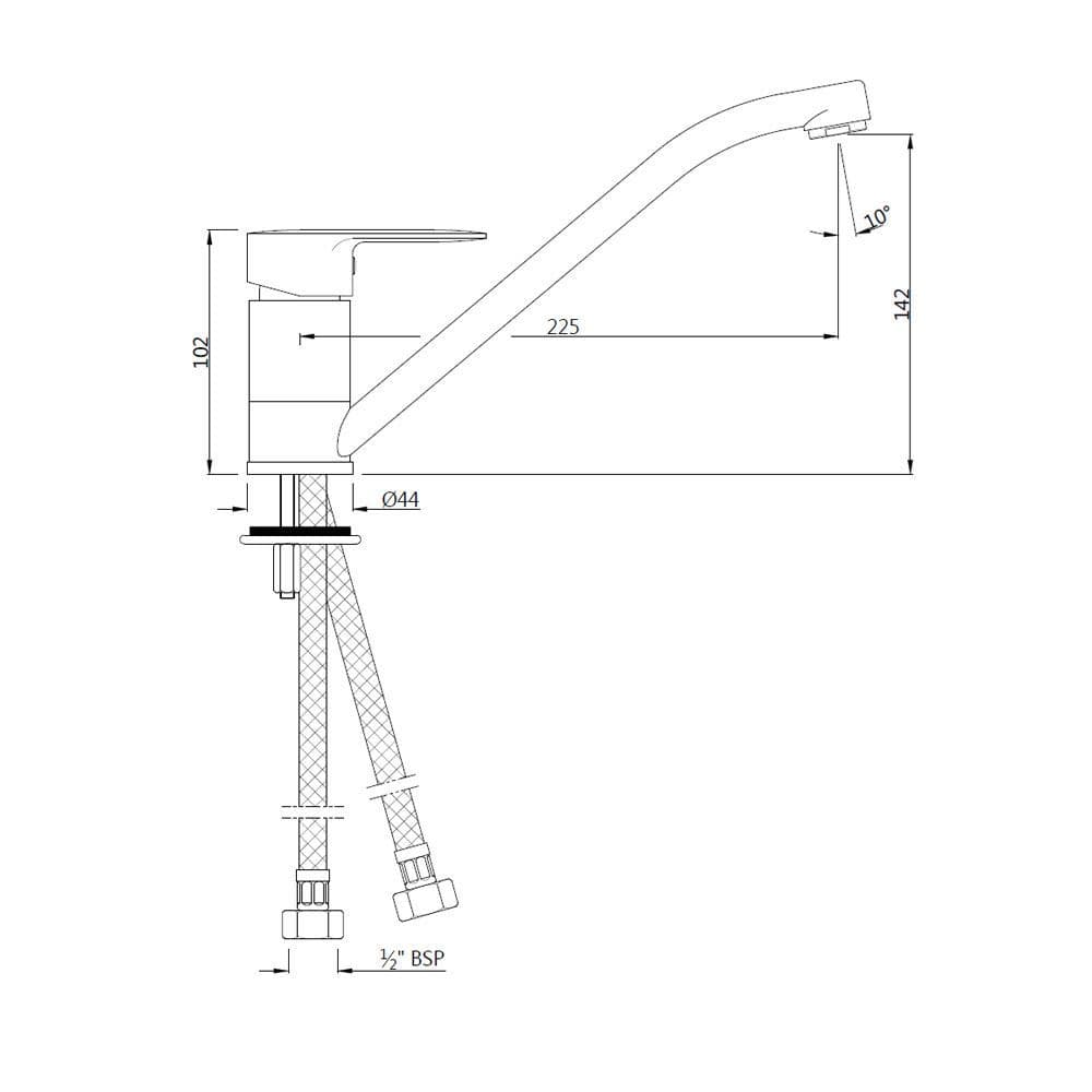 Jaquar Single Lever Sink Mixer with Swinging Spout Opal Prime series OPP-BLM-15173BPM Black Matt - image 2
