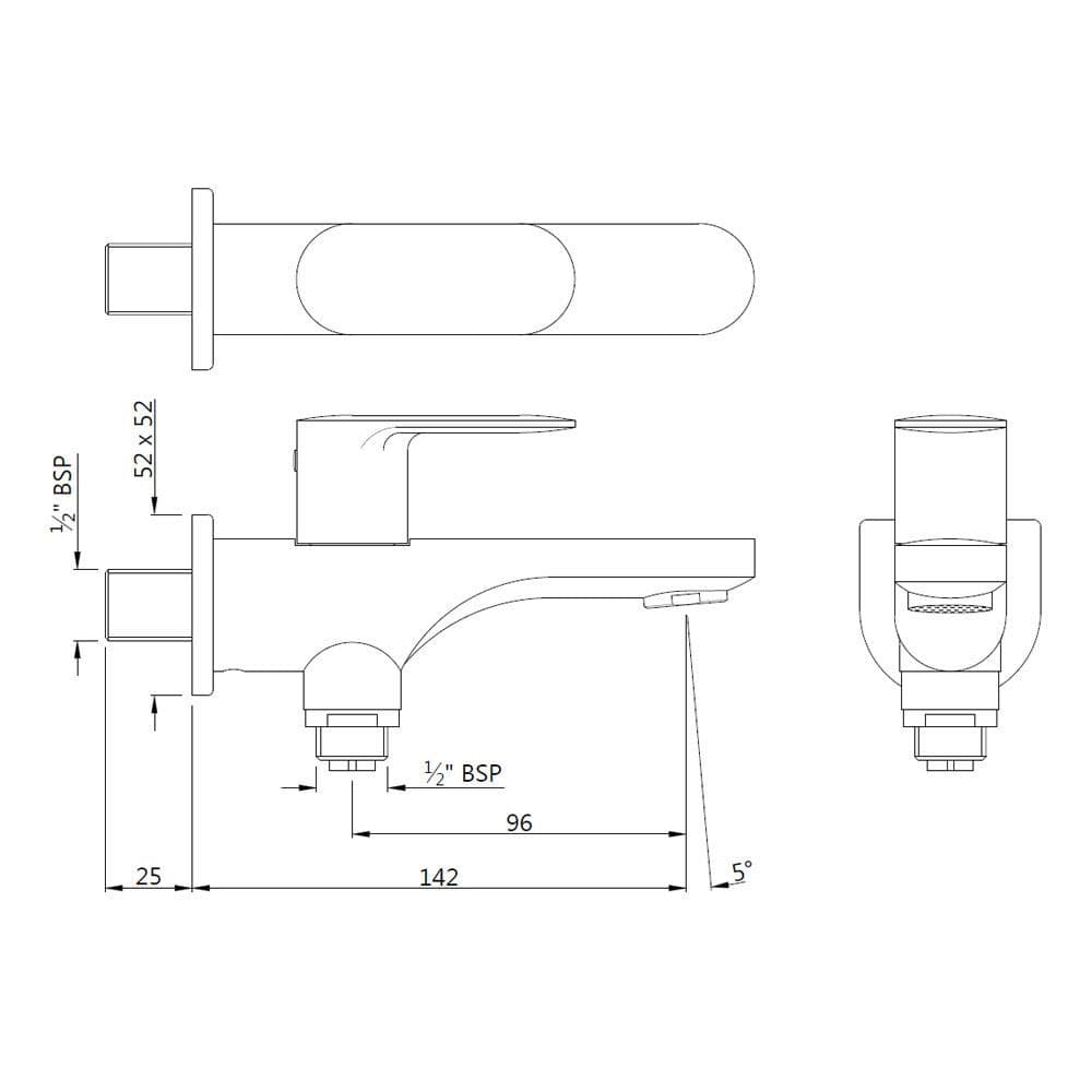 Jaquar 2-Way Bib Cock Opal Prime series OPP-BGP-15041PM Standard - image 2