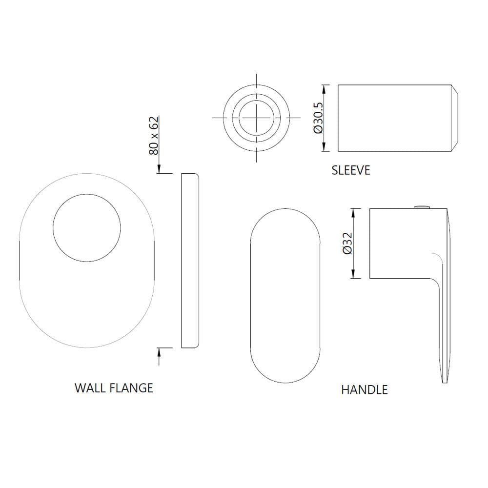 Jaquar Exposed Part Kit of Concealed Stop Cock & Flush Cock Opal Prime series OPP-ACR-15083KPM Antique Copper - image 2