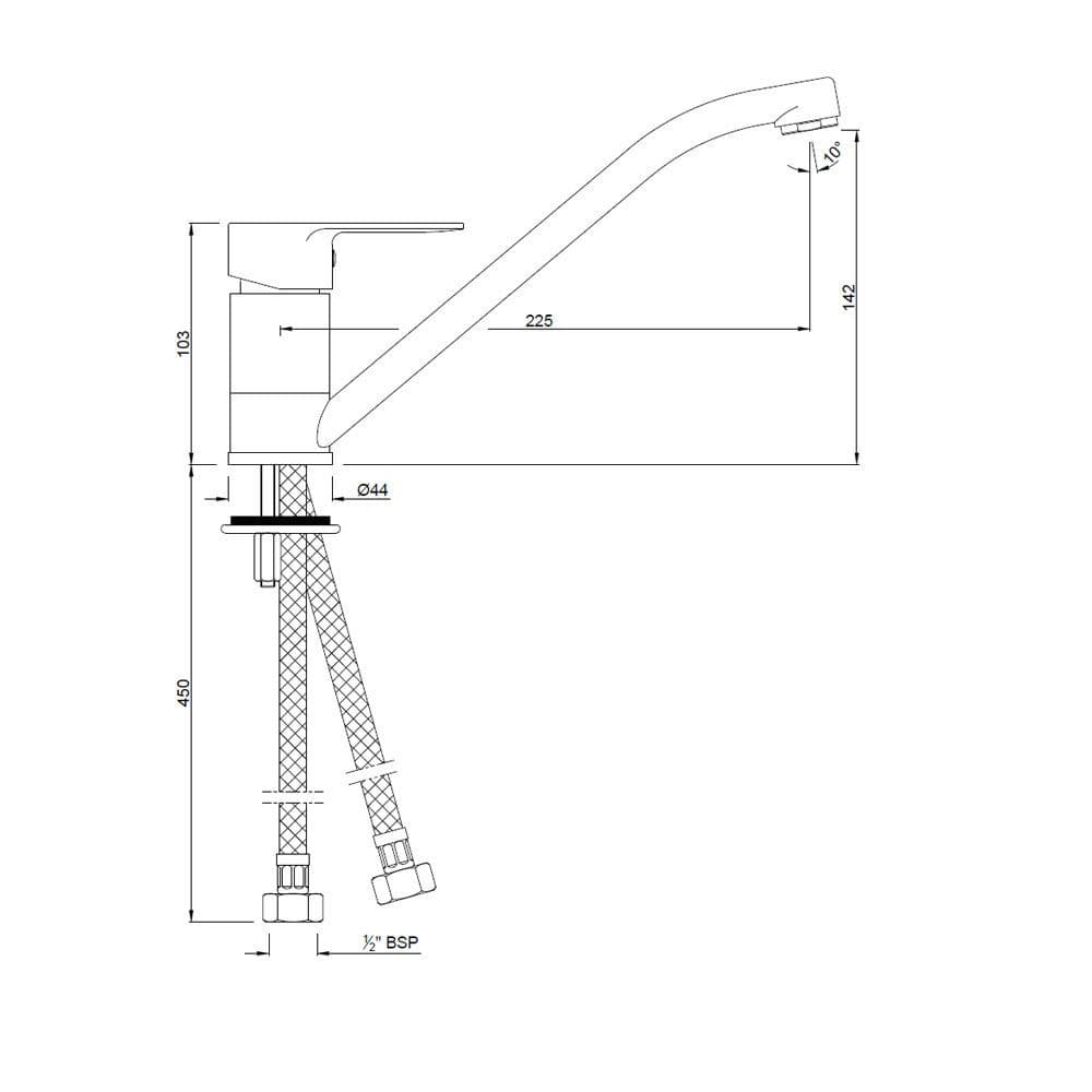 Jaquar Single Lever Sink Mixer Ornamix Prime series ORP-GRF-10173BPM Graphite - image 2