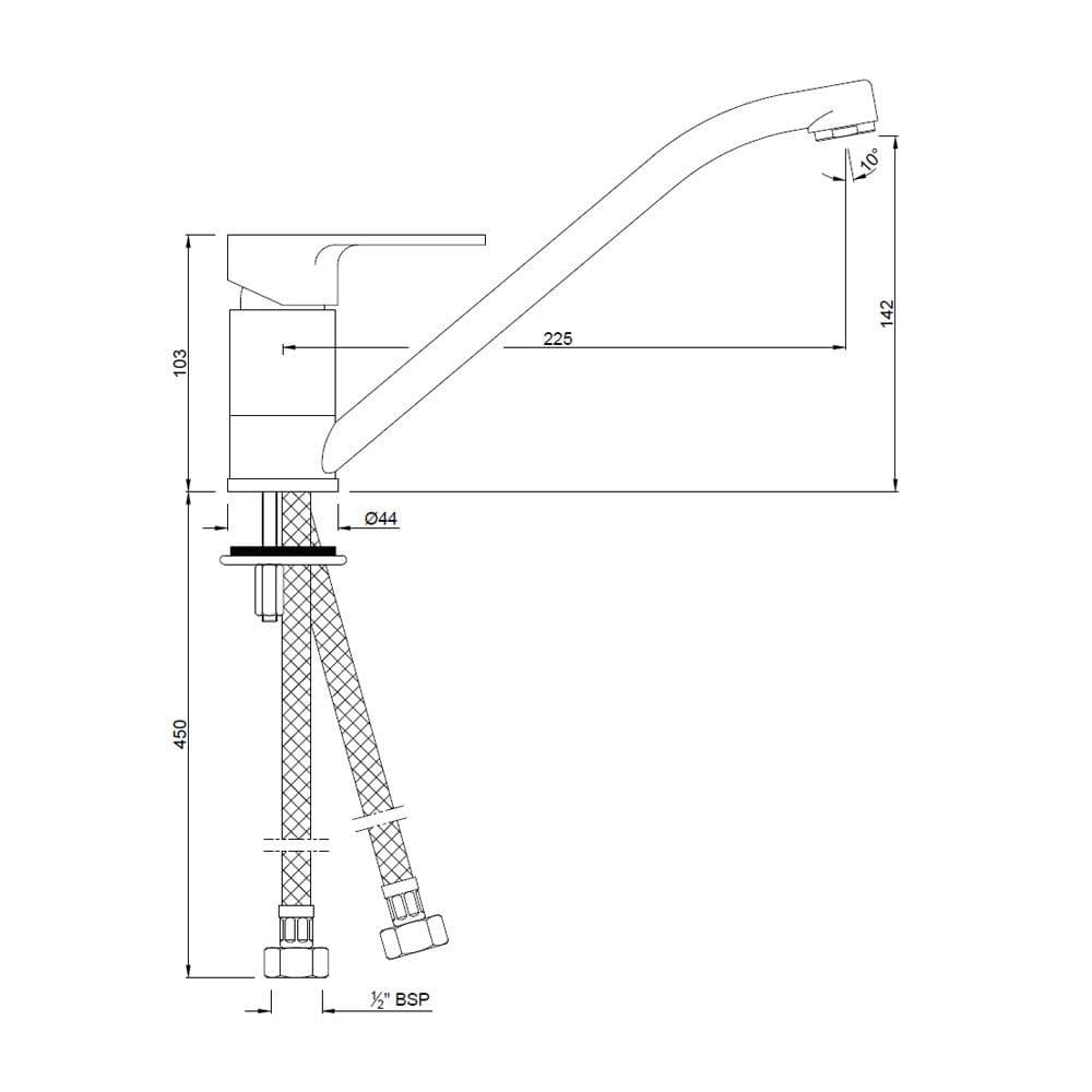 Jaquar Single Lever Sink Mixer Vignette Prime series VGP-BLM-81173B Black Matt - image 3