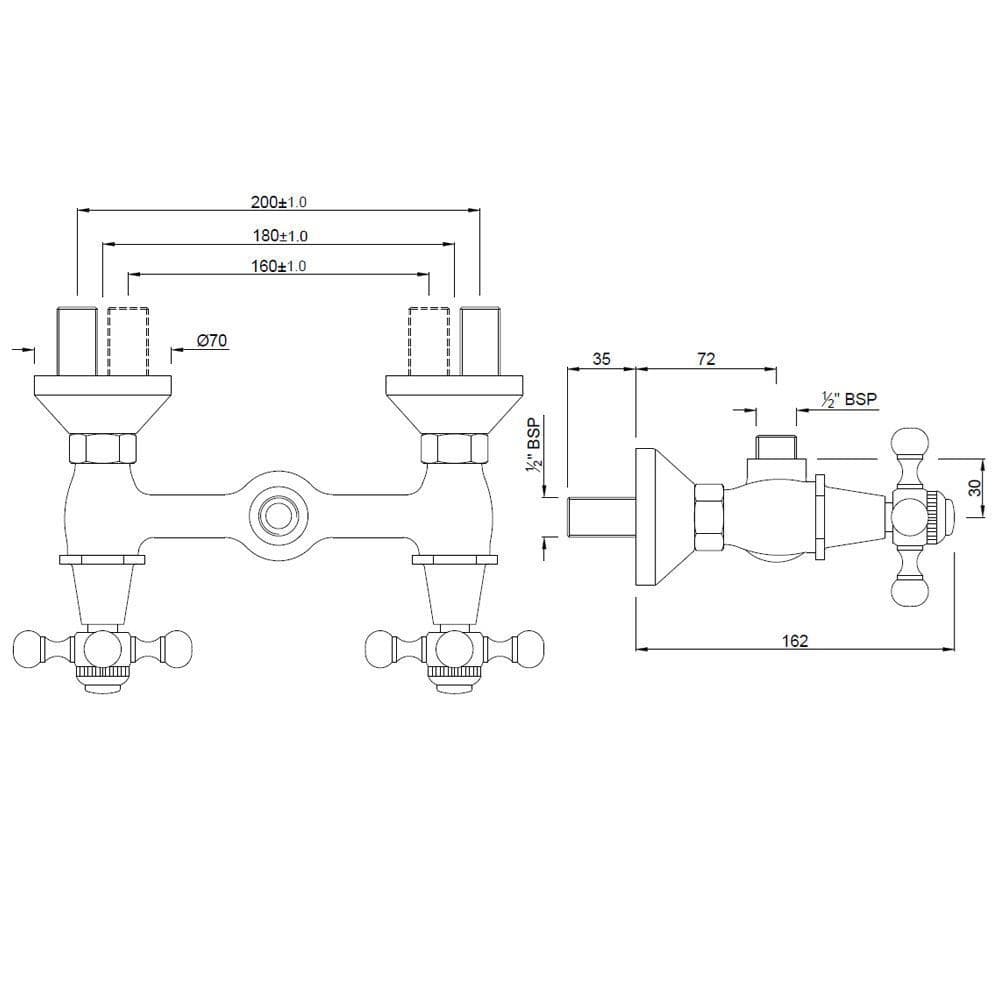 Jaquar Shower Mixer for Shower Cubicles (Wall Mounted) Queen’s series QQT-ACR-7209 Antique Copper - image 3