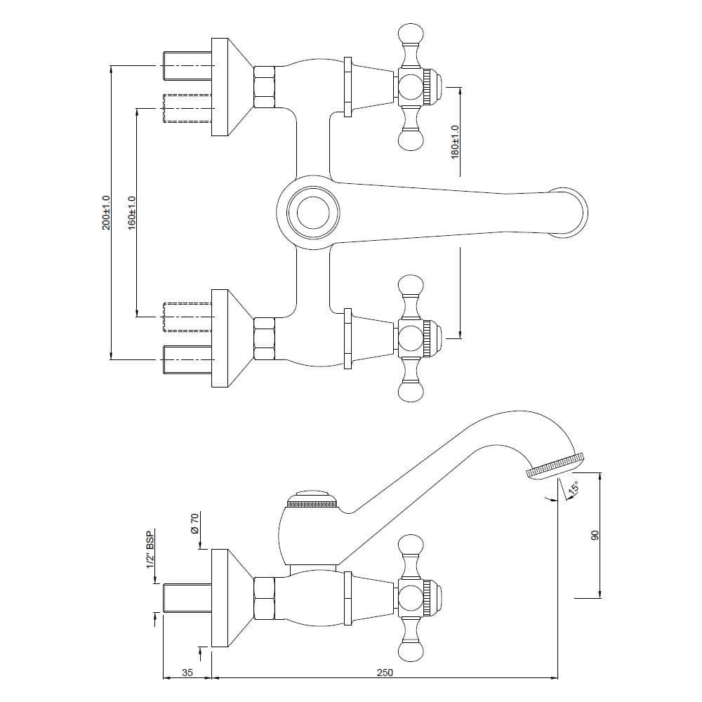 Jaquar Sink Mixer Queen’s series QQT-BLM-7309 Black Matt - image 3