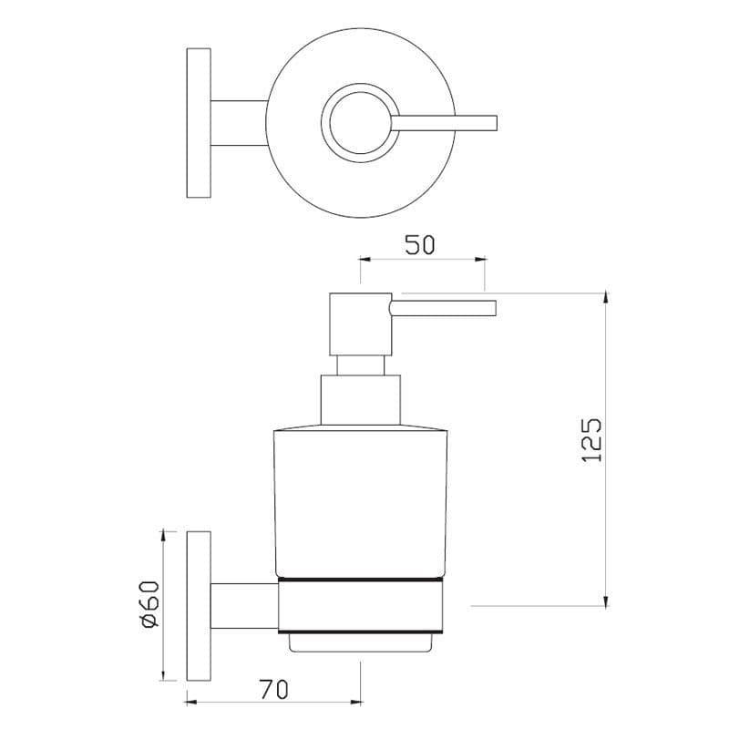 Jaquar Soap Dispenser with Glass Bottle Continental series ACN-GBP-1135NPD Gold Bright PVD - image 2
