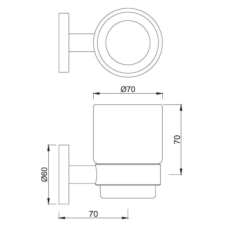 Jaquar Tumbler Holder Continental series ACN-BCH-1141N Black Chrome - image 2