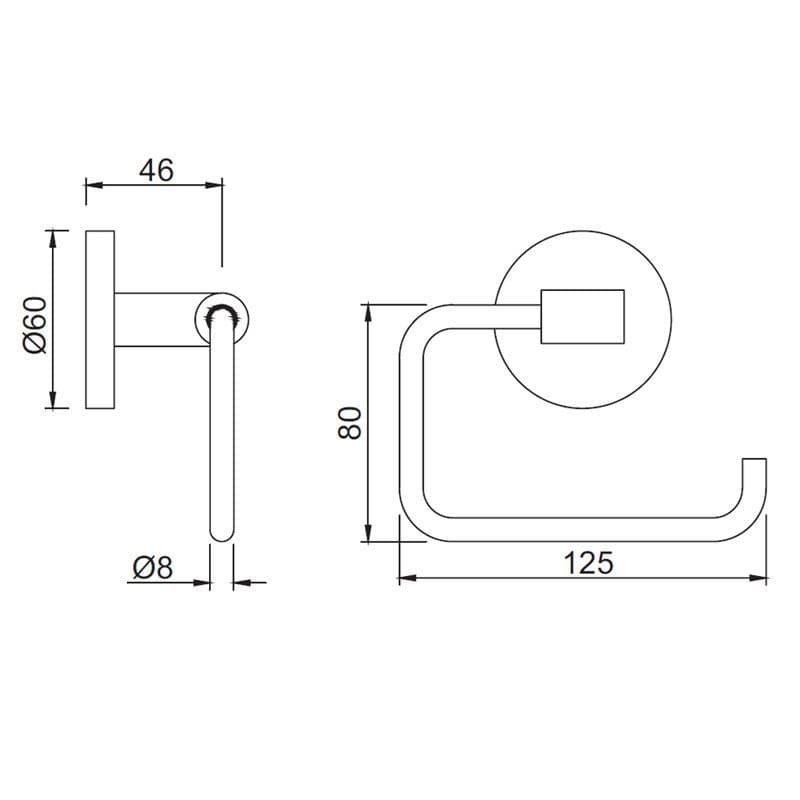 Jaquar Toilet Roll Holder Continental series ACN-SSF-1151N Stainless Steel - image 2