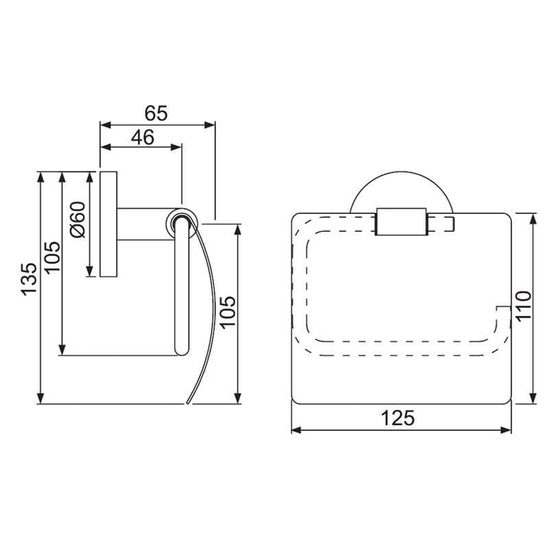 Jaquar Toilet Roll Holder with Stainless Steel Flap Continental series ACN-BGP-1153S Standard - image 2