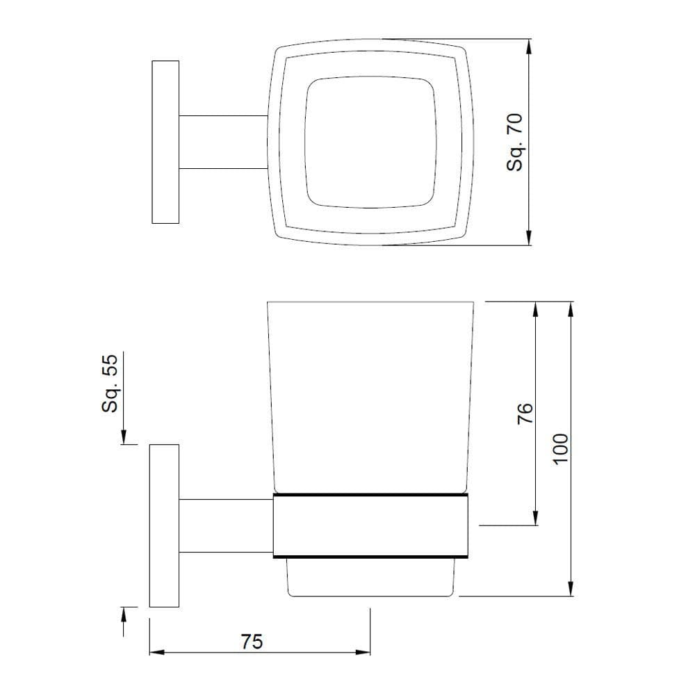 Jaquar Tumbler Holder Kubix Prime Bathroom Accessories series AKP-GBP-35741PPD Gold Bright PVD - image 2