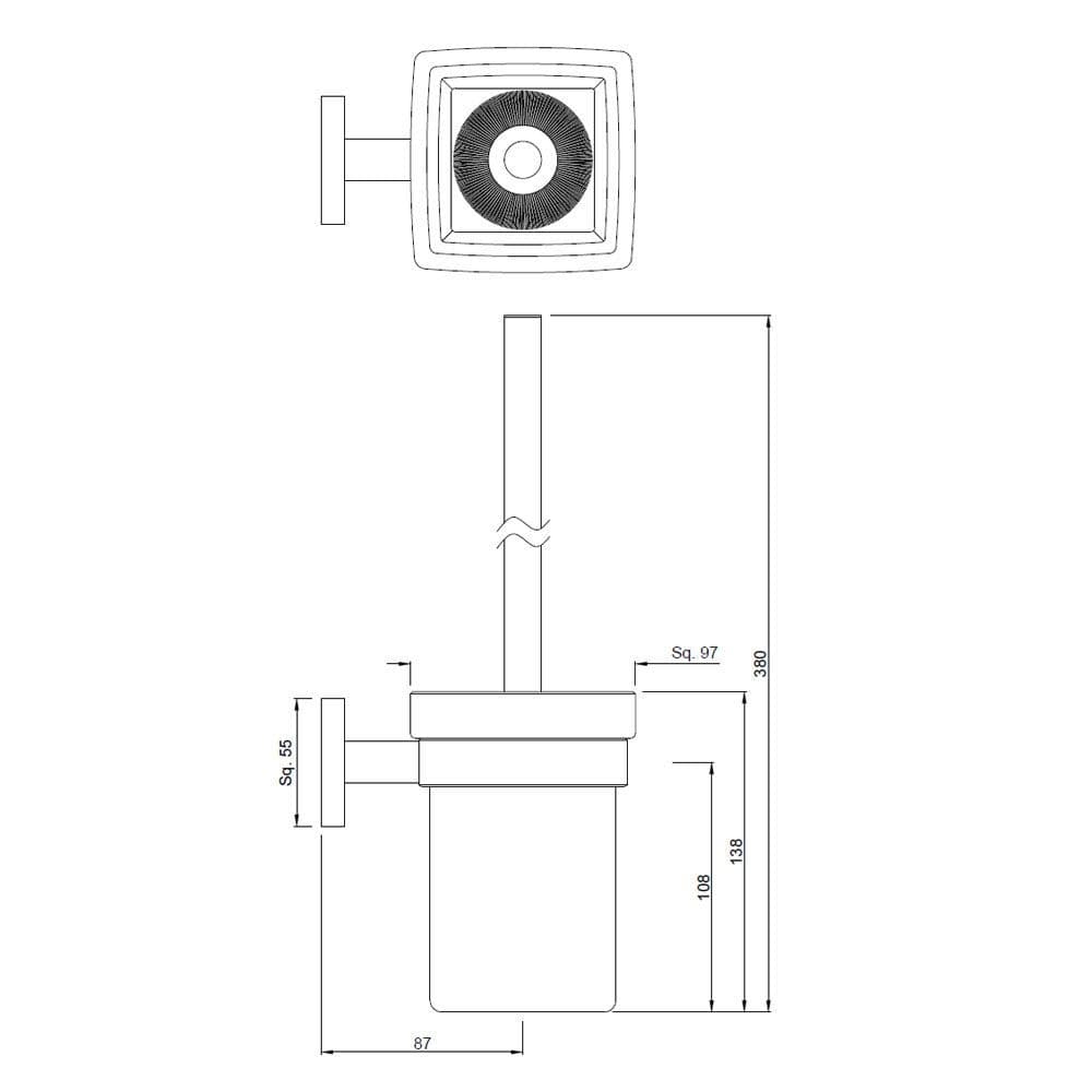 Jaquar W Kubix Prime Bathroom Accessories series AKP-GMP-35743PPD Gold Matt PVD - image 2