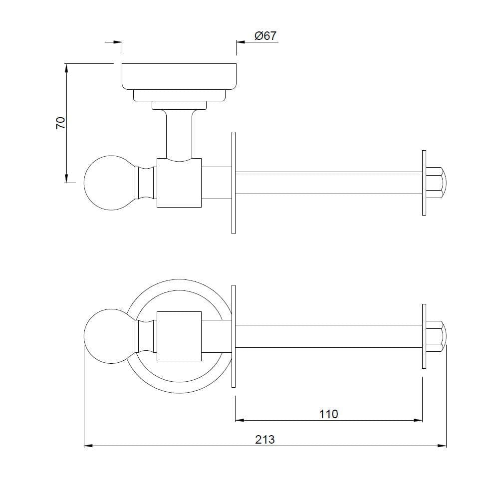 Jaquar Toilet Roll Holder Queen's series AQN-BCH-7751 Black Chrome - image 2