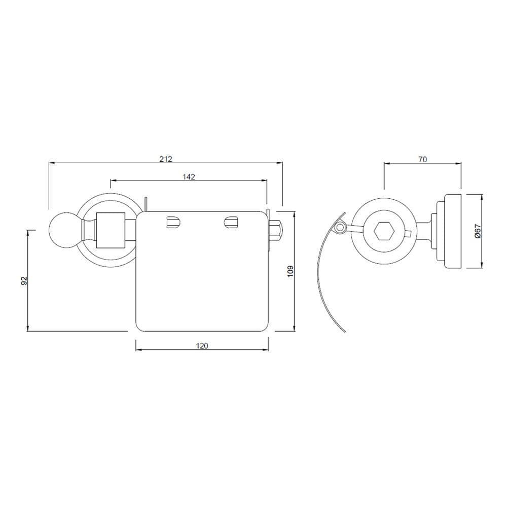 Jaquar Toilet Roll Holder With Flap Queen's series AQN-BCH-7753 Black Chrome - image 2