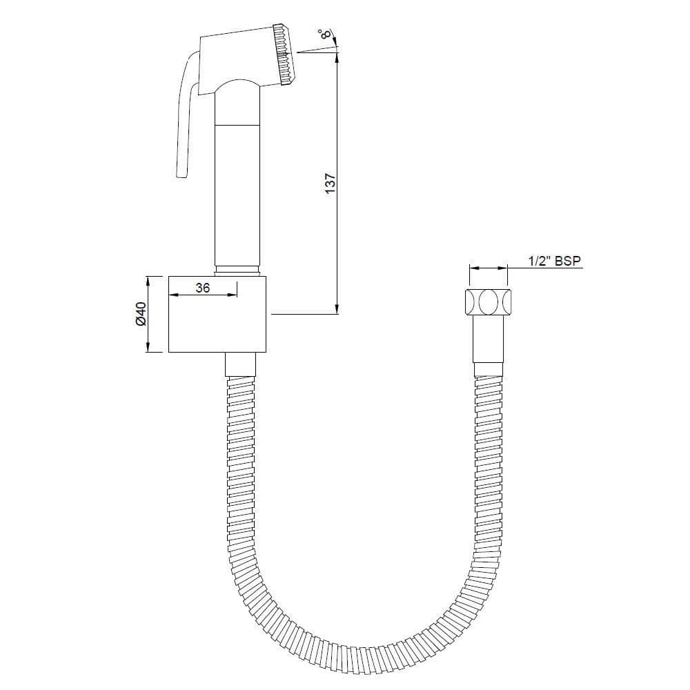 Jaquar Hand Shower (Health Faucet) Allied series ALD-BGP-573PD Standard - image 2