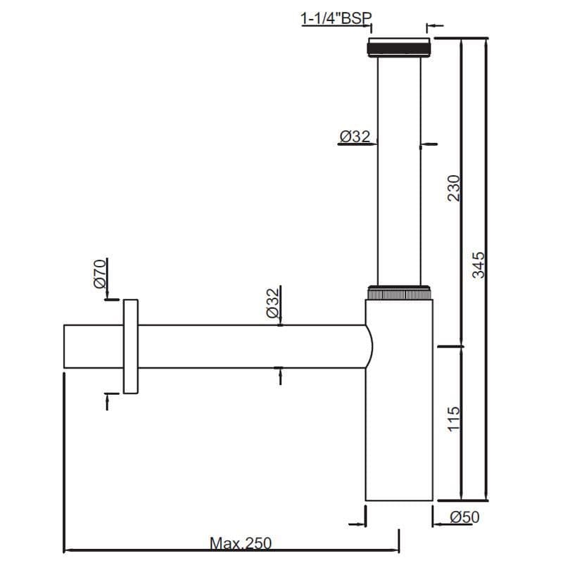 Jaquar Bottle Trap Allied series ALD-BGP-769L250X190 Standard - image 2