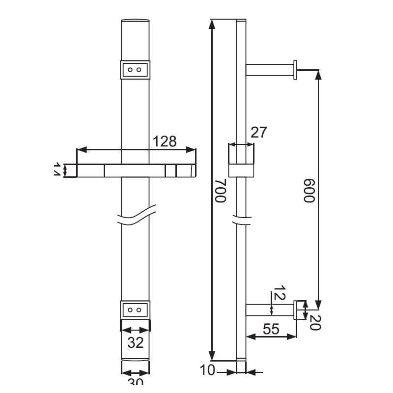Jaquar Sliding Rail Shower Accessories series SHA-BGP-1183PD Standard - image 2