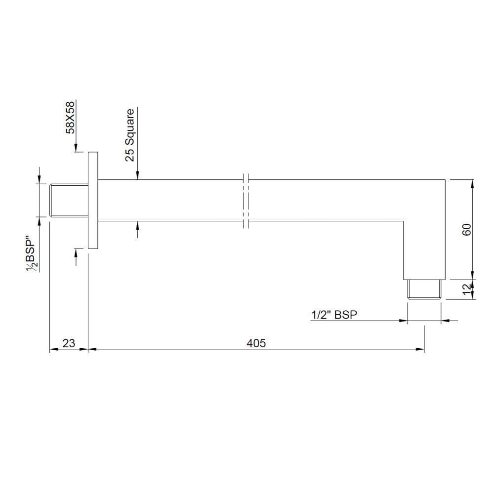 Jaquar Shower Arm Shower Accessories series SHA-BGP-455L400 Standard - image 2