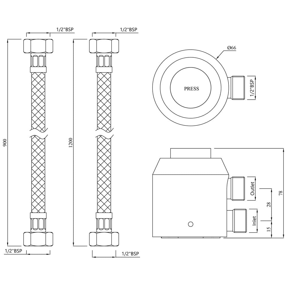 Jaquar Foot Operated Valve Pressmatic series PRS-STL-033EF Standard - image 2