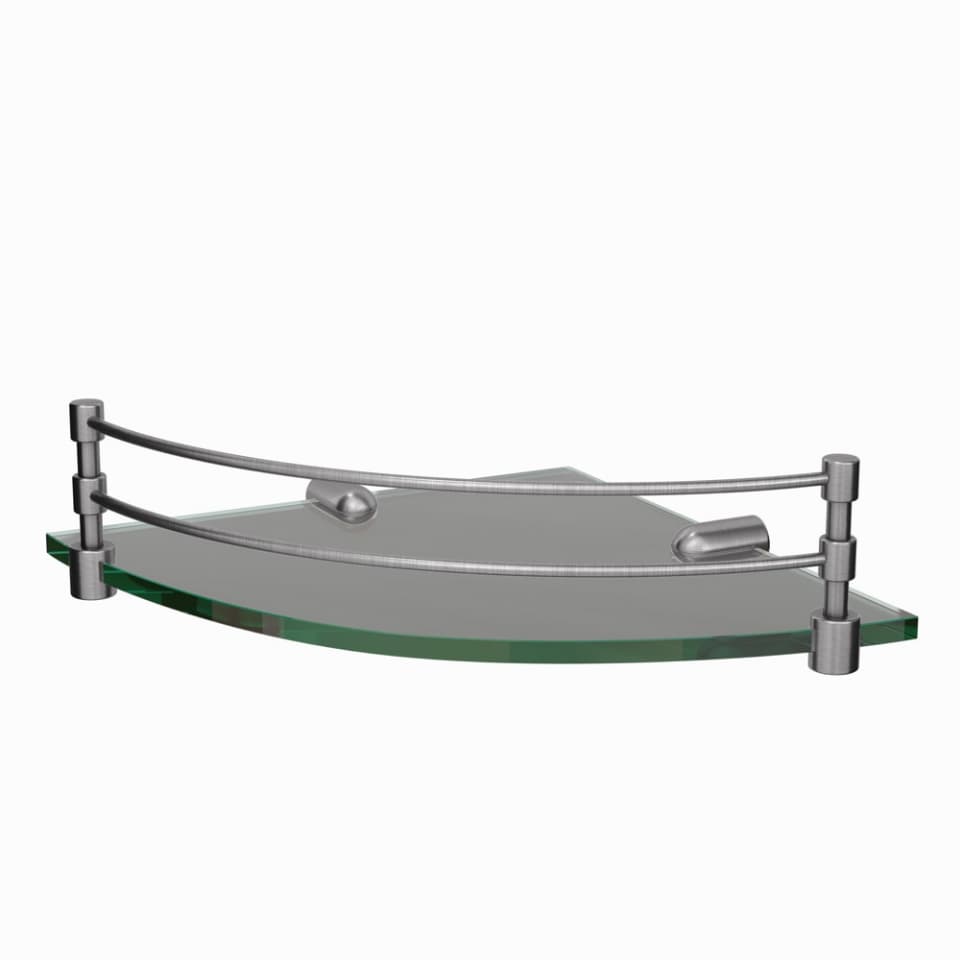 Jaquar Corner Glass Shelf Continental series ACN-SSF-1173 Stainless Steel - image 1