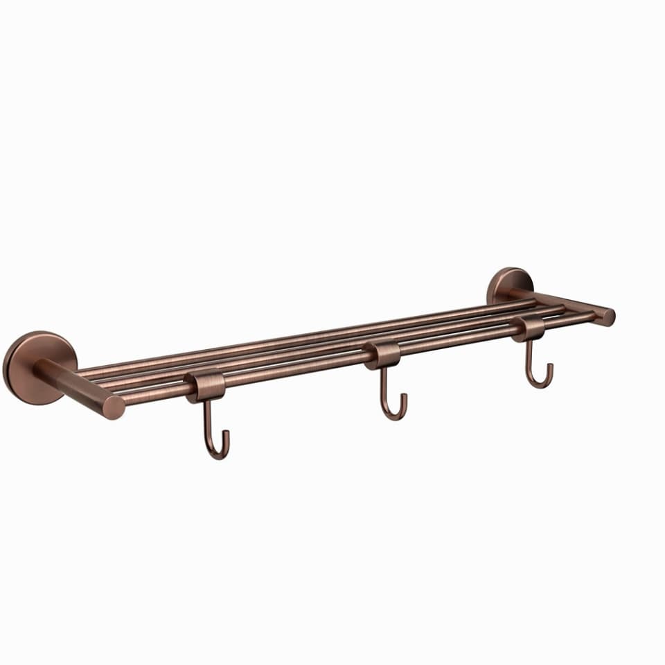 Jaquar Towel Rack 600mm Long without Lower Hangers but with 3 hooks Continental series ACN-ACR-1181FHS Antique Copper - image 1