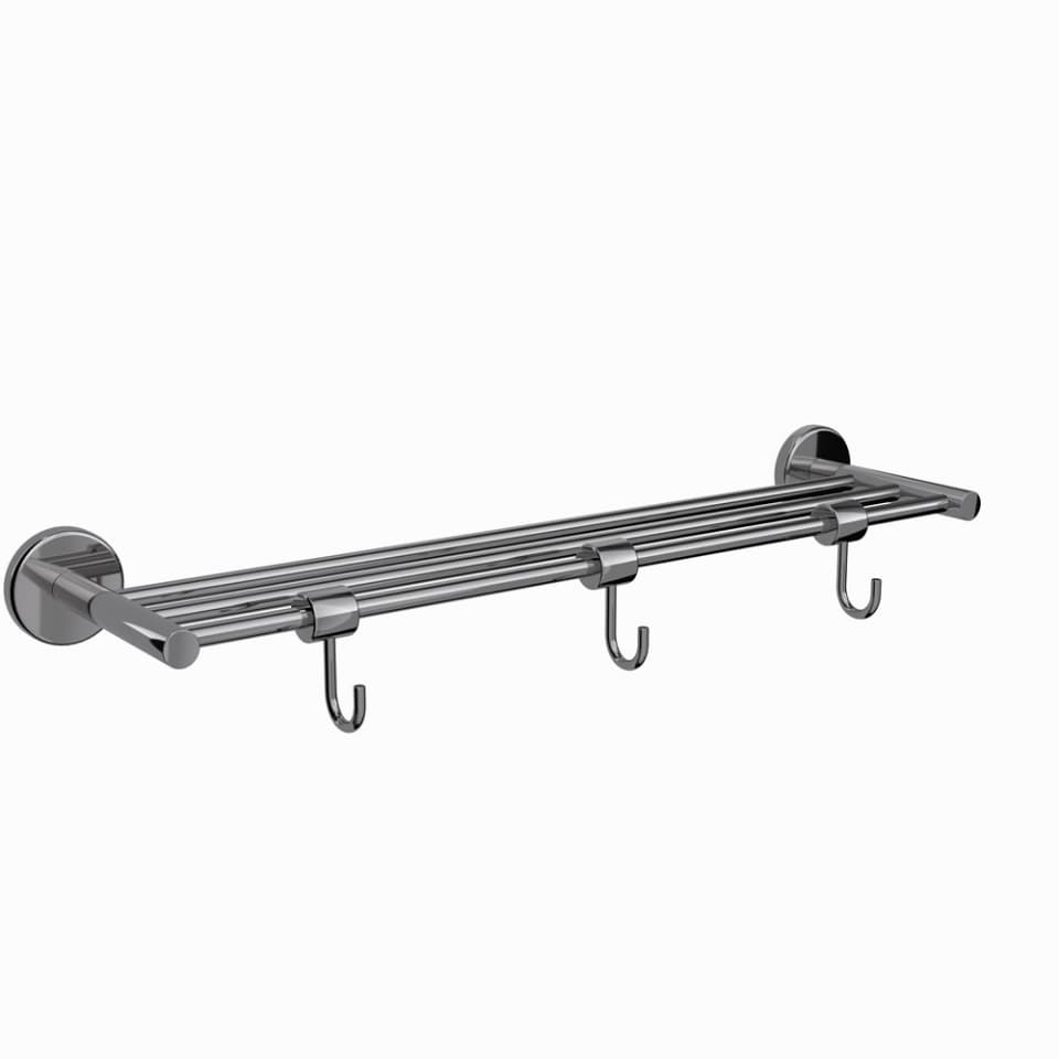 Jaquar Towel Rack 600mm Long without Lower Hangers but with 3 hooks Continental series ACN-BCH-1181FHS Black Chrome - image 1