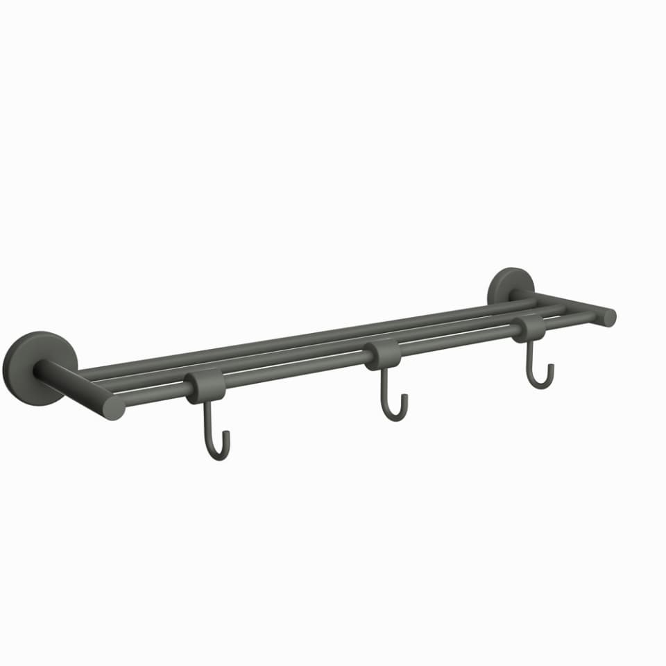 Jaquar Towel Rack 600mm Long without Lower Hangers but with 3 hooks Continental series ACN-GRF-1181FHS Graphite - image 1