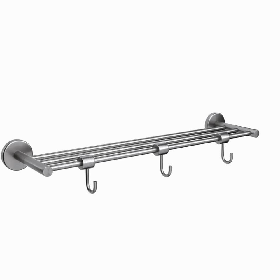 Jaquar Towel Rack 600mm Long without Lower Hangers but with 3 hooks Continental series ACN-SSF-1181FHS Stainless Steel - image 1