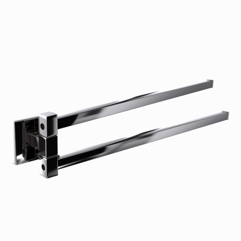 Jaquar Swivel Towel Holder Twin Type Kubix Prime Bathroom Accessories series AKP-BCH-35715PS Black Chrome - image 1