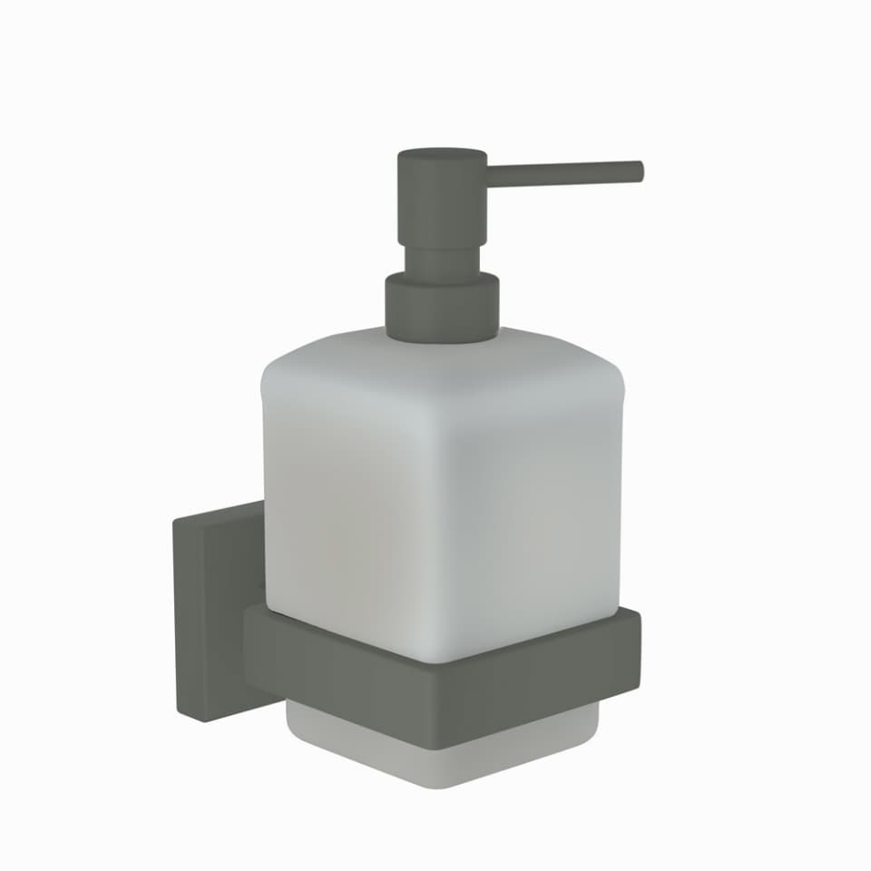 Jaquar Soap Dispenser with Glass bottle Kubix Prime Bathroom Accessories series AKP-GRF-35735P Graphite - image 1