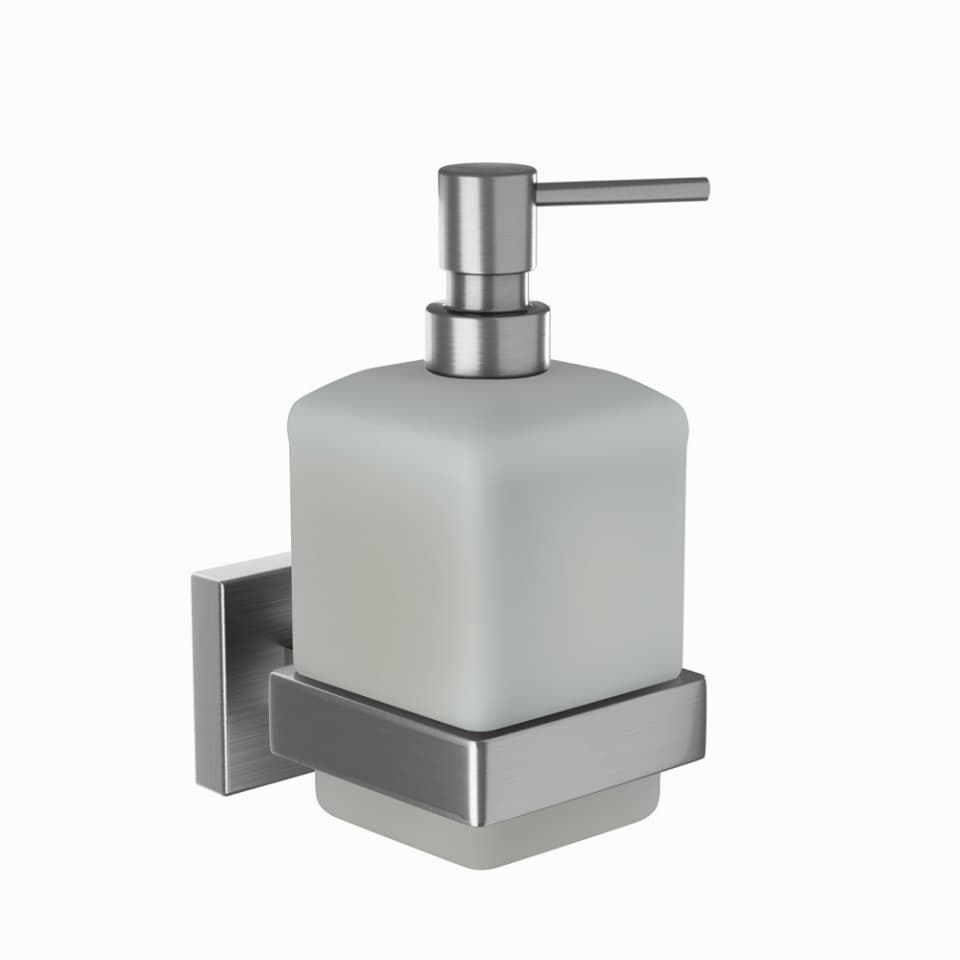 Jaquar Soap Dispenser with Glass bottle Kubix Prime Bathroom Accessories series AKP-SSF-35735P Stainless Steel - image 1