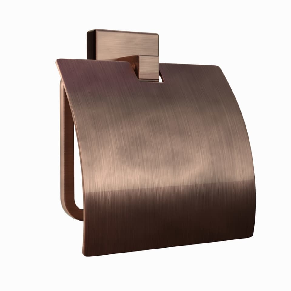 Jaquar Toilet Roll Holder with Stainless Steel Flap Kubix Prime Bathroom Accessories series AKP-ACR-35753PS Antique Copper - image 1