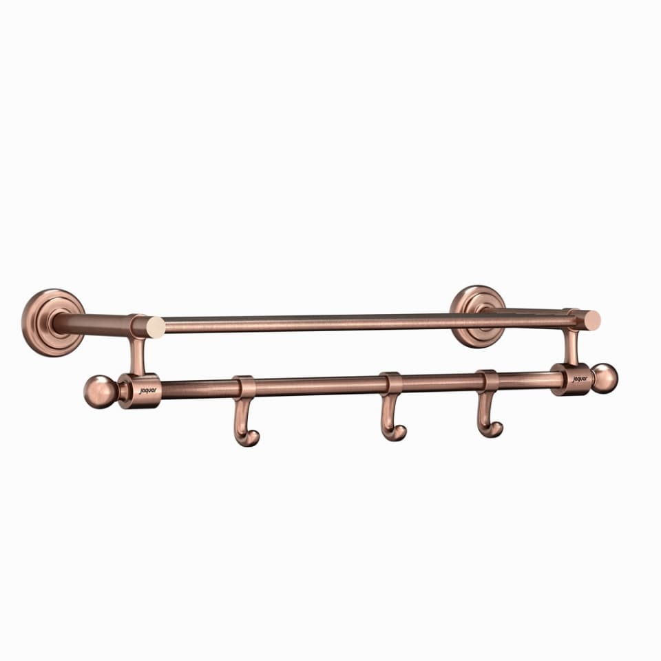 Jaquar Towel Rack 450mm long with Lower Hangers Queen's series AQN-ACR-7781B Antique Copper - image 1