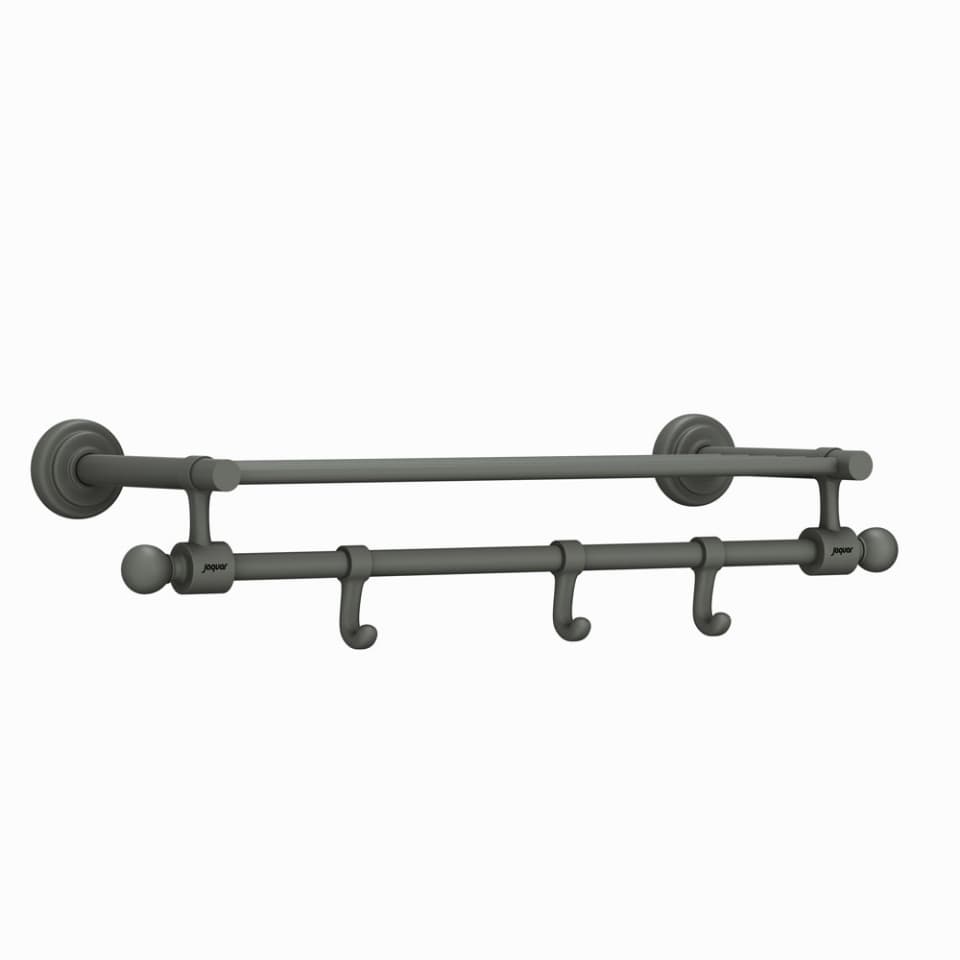 Jaquar Towel Rack 450mm long with Lower Hangers Queen's series AQN-GRF-7781B Graphite - image 1
