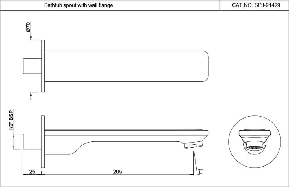 Jaquar Bathtub Spout Laguna Faucets series SPJ-BLM-91429 Black Matt - image 2