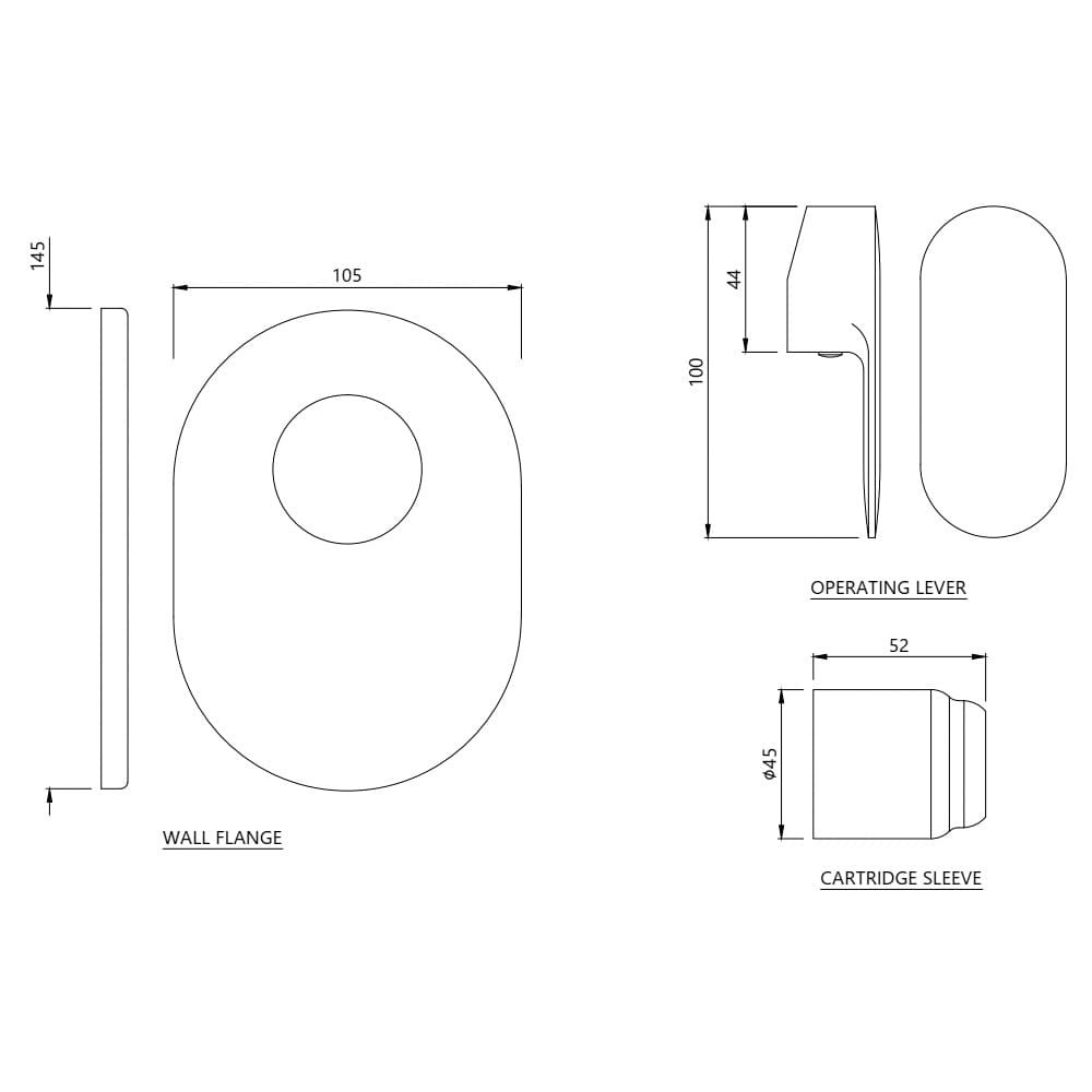 Jaquar Single Lever Concealed Manual Shower Valve Diverters series OPP-BGP-15227KPM Standard - image 2