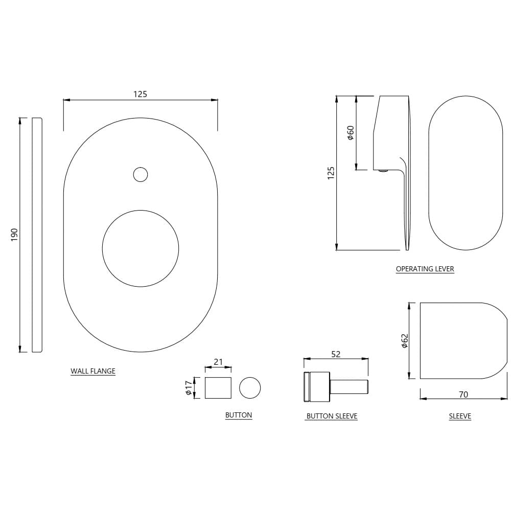 Jaquar Single Lever Exposed Parts Kit of Hi-flow Diverter Opal Prime series OPP-BGP-15079NKPM Standard - image 2