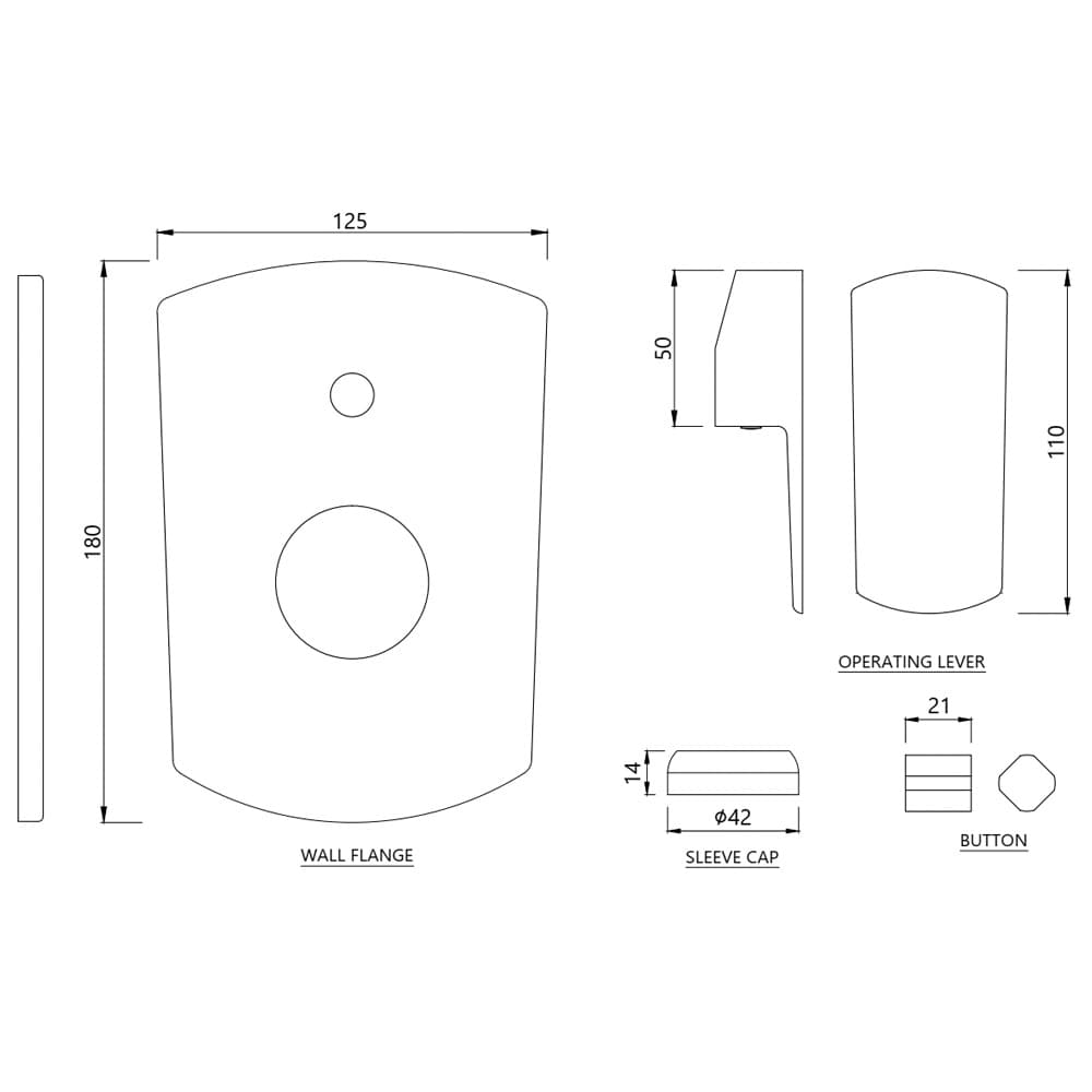 Jaquar Single Lever Exposed Parts Kit of Diverter Kubix Prime series KUP-BGP-35065MKPM Standard - image 2