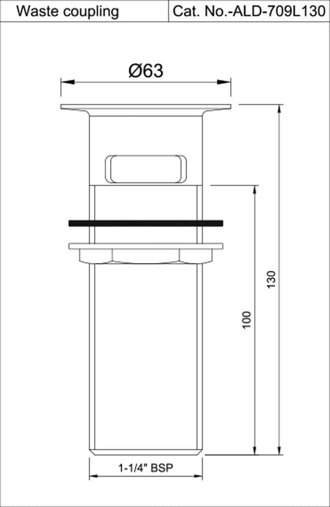 Jaquar Waste coupling Allied series ALD-BGP-709L130 Standard - image 2
