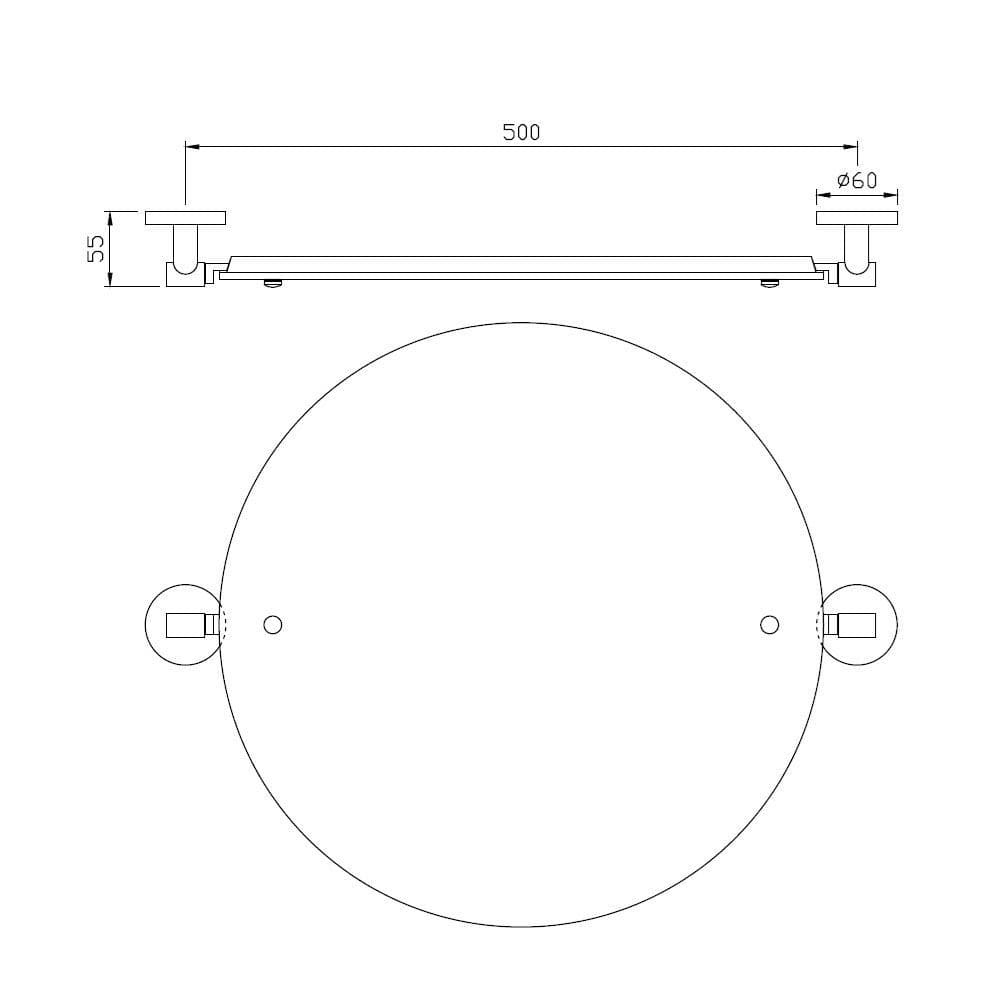 Jaquar Swivel Mirror Continental series ACN-CHR-1195N Chrome - image 2