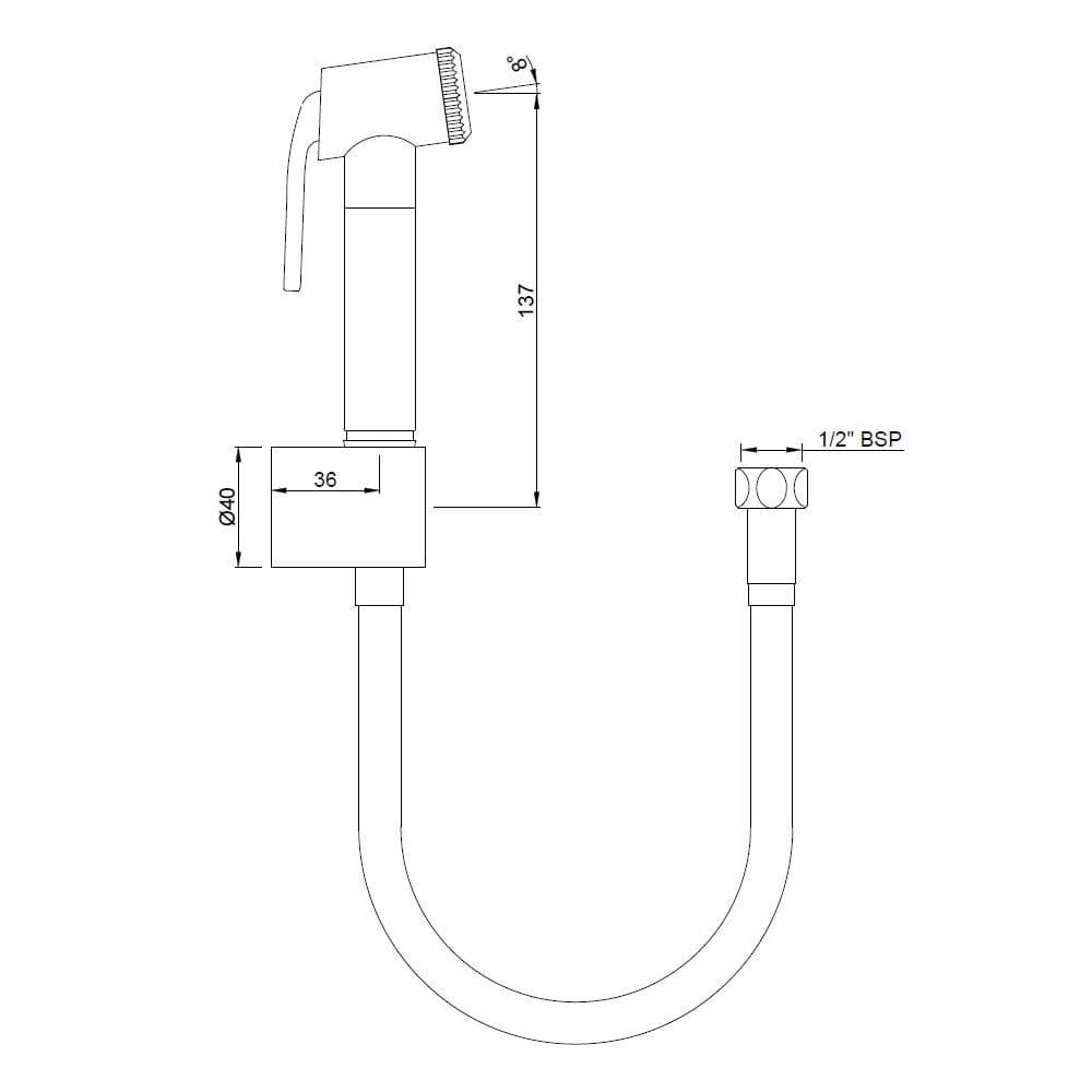 Jaquar Hand Shower (Health Faucet) Allied series ALD-BLM-565 Black Matt - image 2