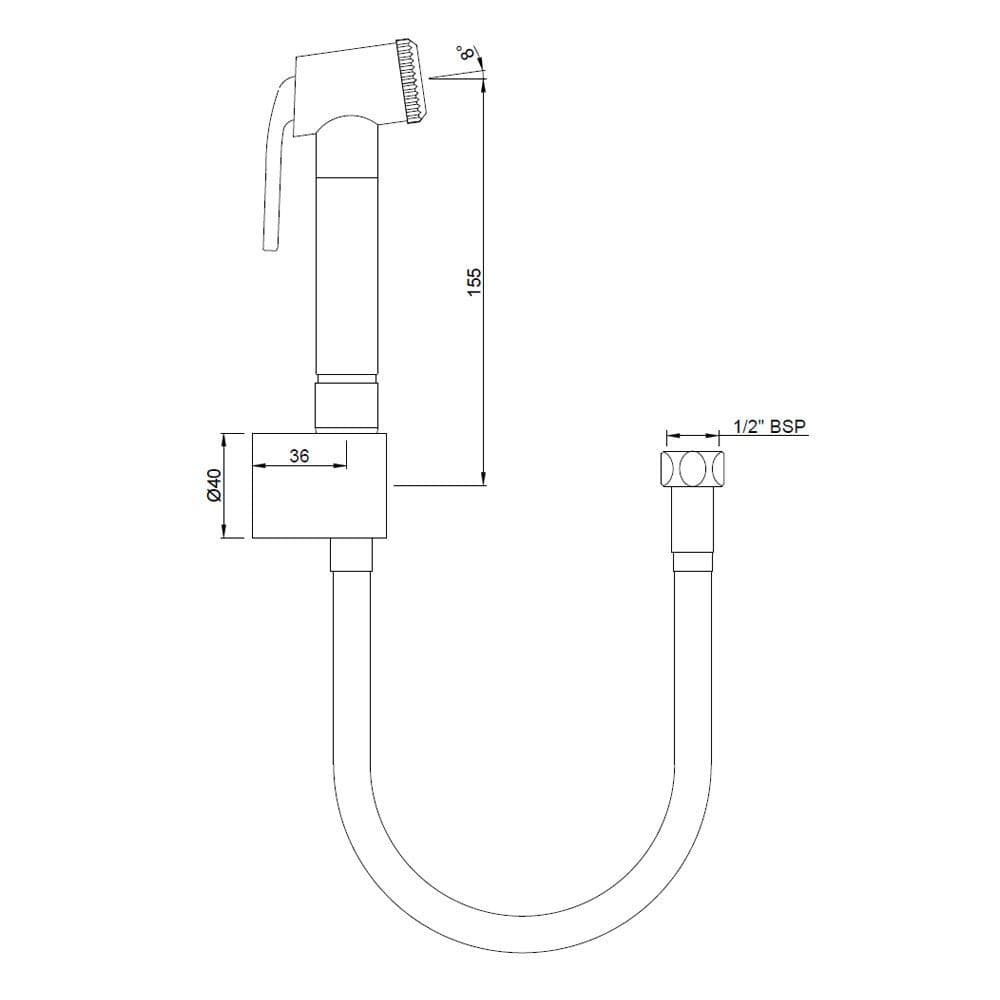 Jaquar Hand Shower (Health Faucet) Allied series ALD-BLM-579 Black Matt - image 2