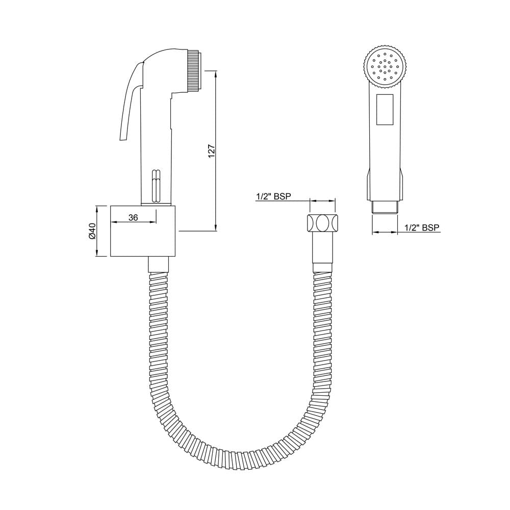 Jaquar Hand Shower (Health Faucet) Allied series ALD-CHR-587 Chrome - image 3