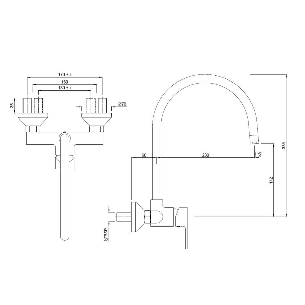 Jaquar Single Lever Sink Mixer Aria series ARI-CHR-39165 Chrome - image 2