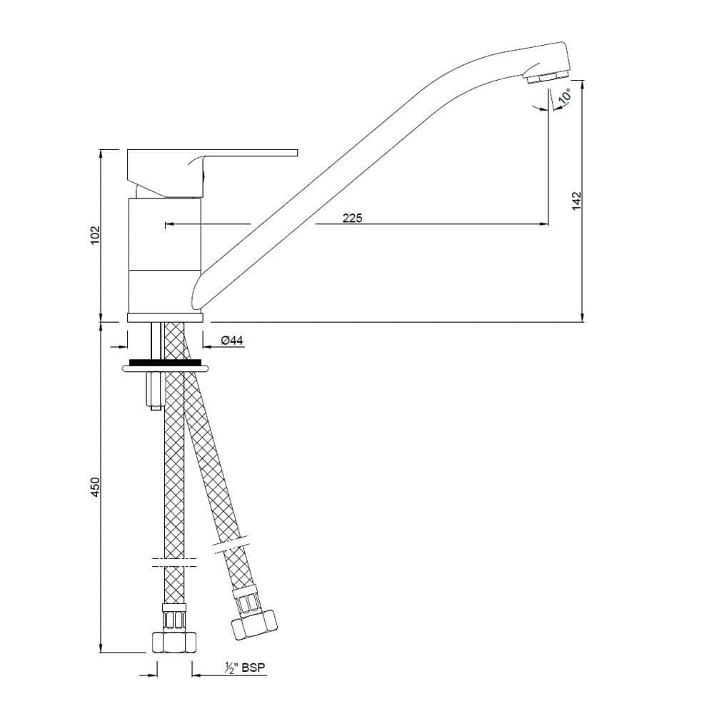 Jaquar Single Lever Sink Mixer Aria series ARI-CHR-39173B Chrome - image 2
