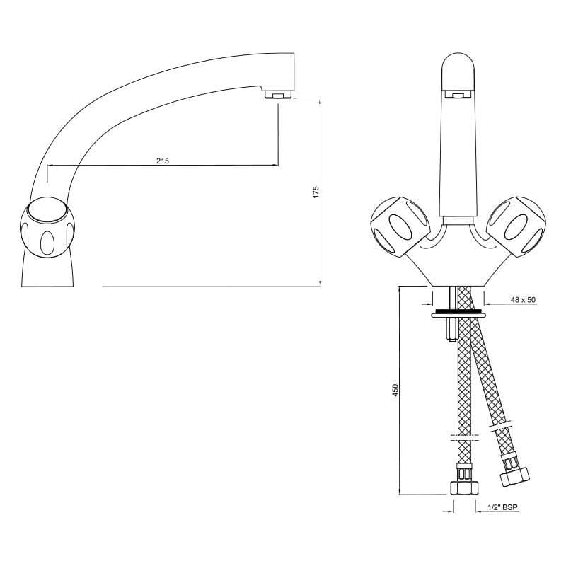 Jaquar Sink Mixer Clarion series CQT-CHR-23321B Chrome - image 2