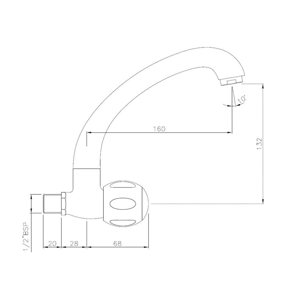 Jaquar Sink Cock Clarion series CQT-CHR-23347 Chrome - image 2