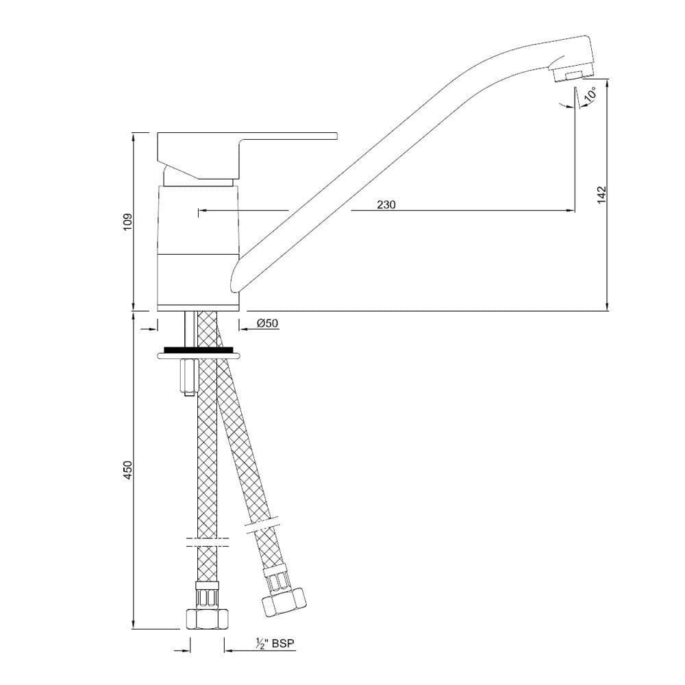 Jaquar Single Lever Sink Mixer Fusion series FUS-CHR-29173B Chrome - image 2