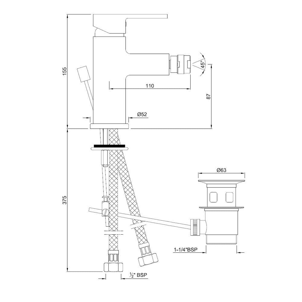 Jaquar Single Lever 1 Fusion series FUS-CHR-29213B Chrome - image 2