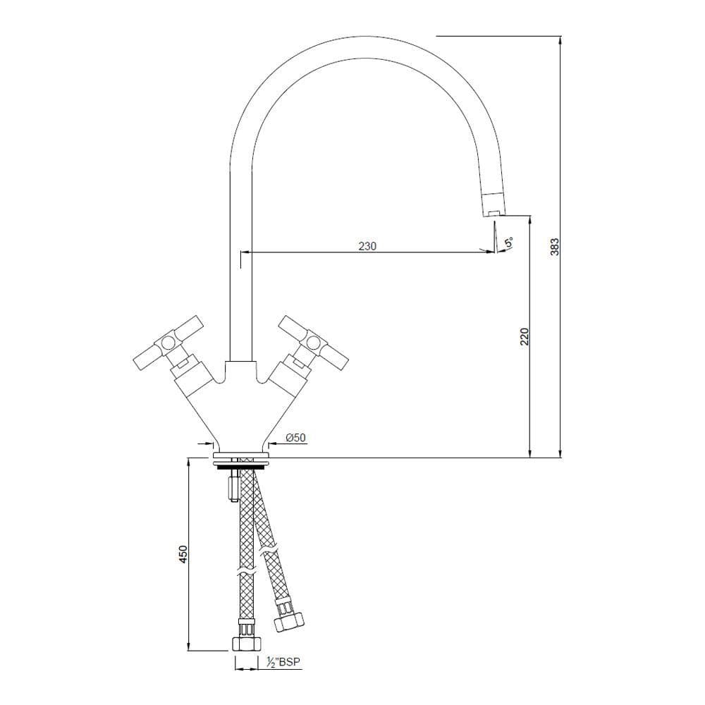 Jaquar Sink Mixer Solo series SOL-CHR-6319B Chrome - image 2