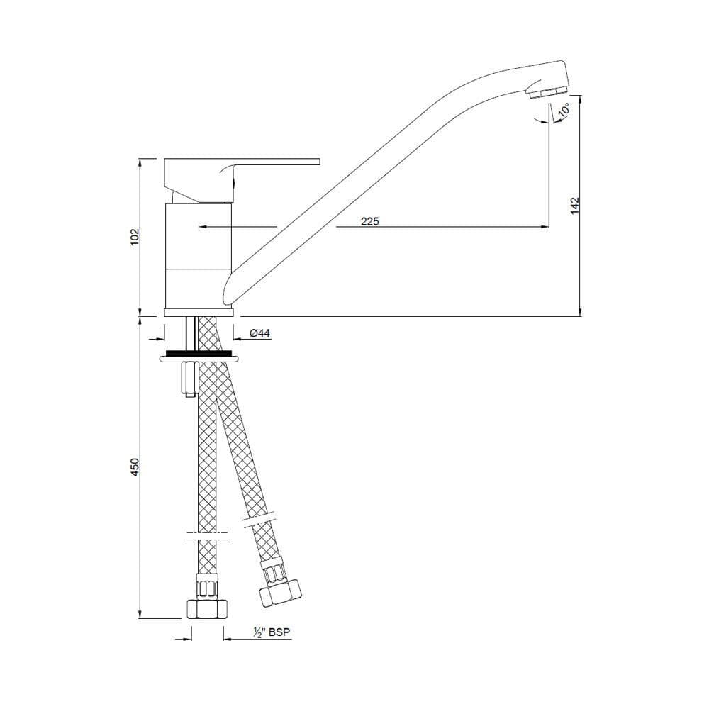 Jaquar Single Lever Sink Mixer Lyric series LYR-CHR-38173B Chrome - image 2