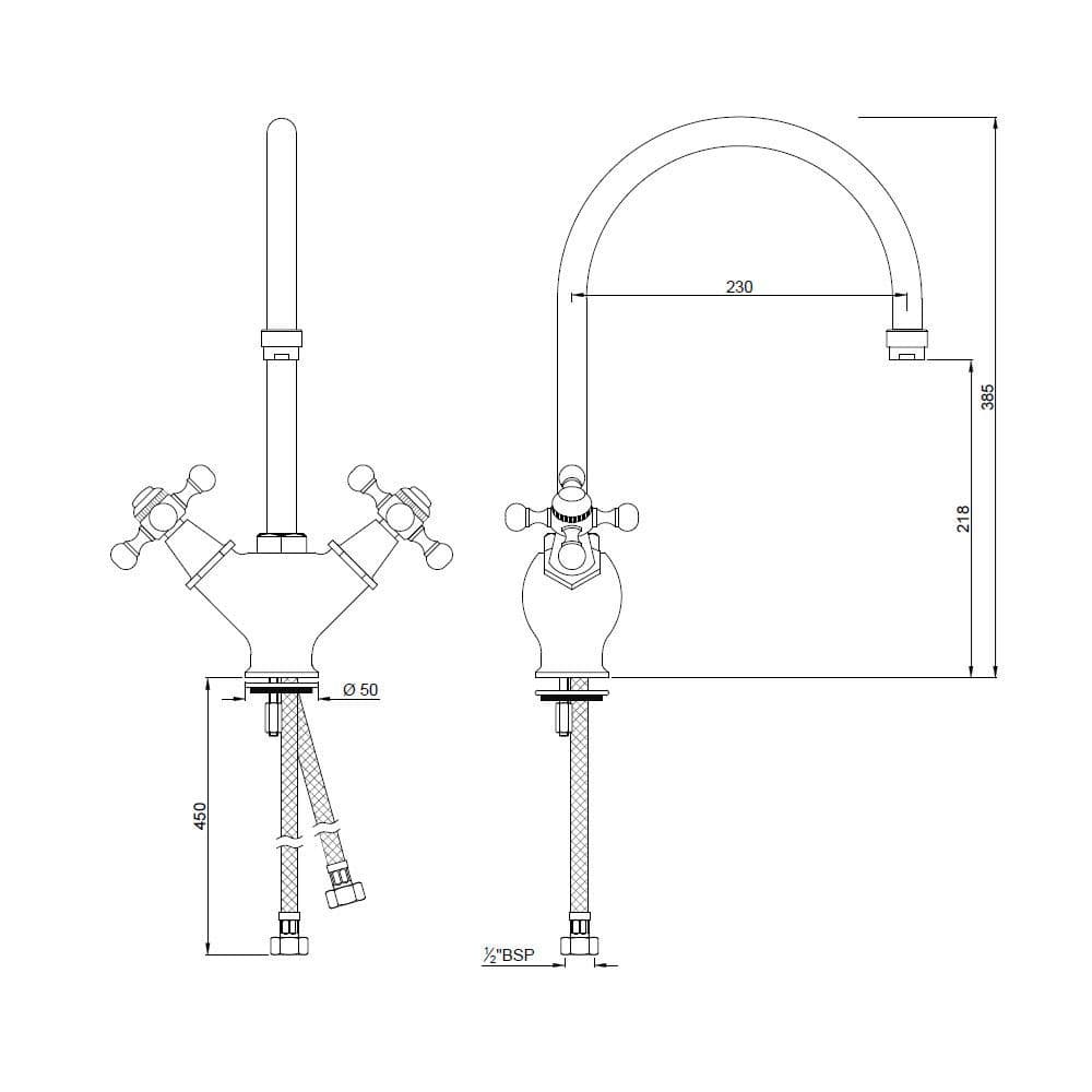 Jaquar Sink Mixer, 1-Hole Queen’s series QQT-BLM-7319B Black Matt - image 3