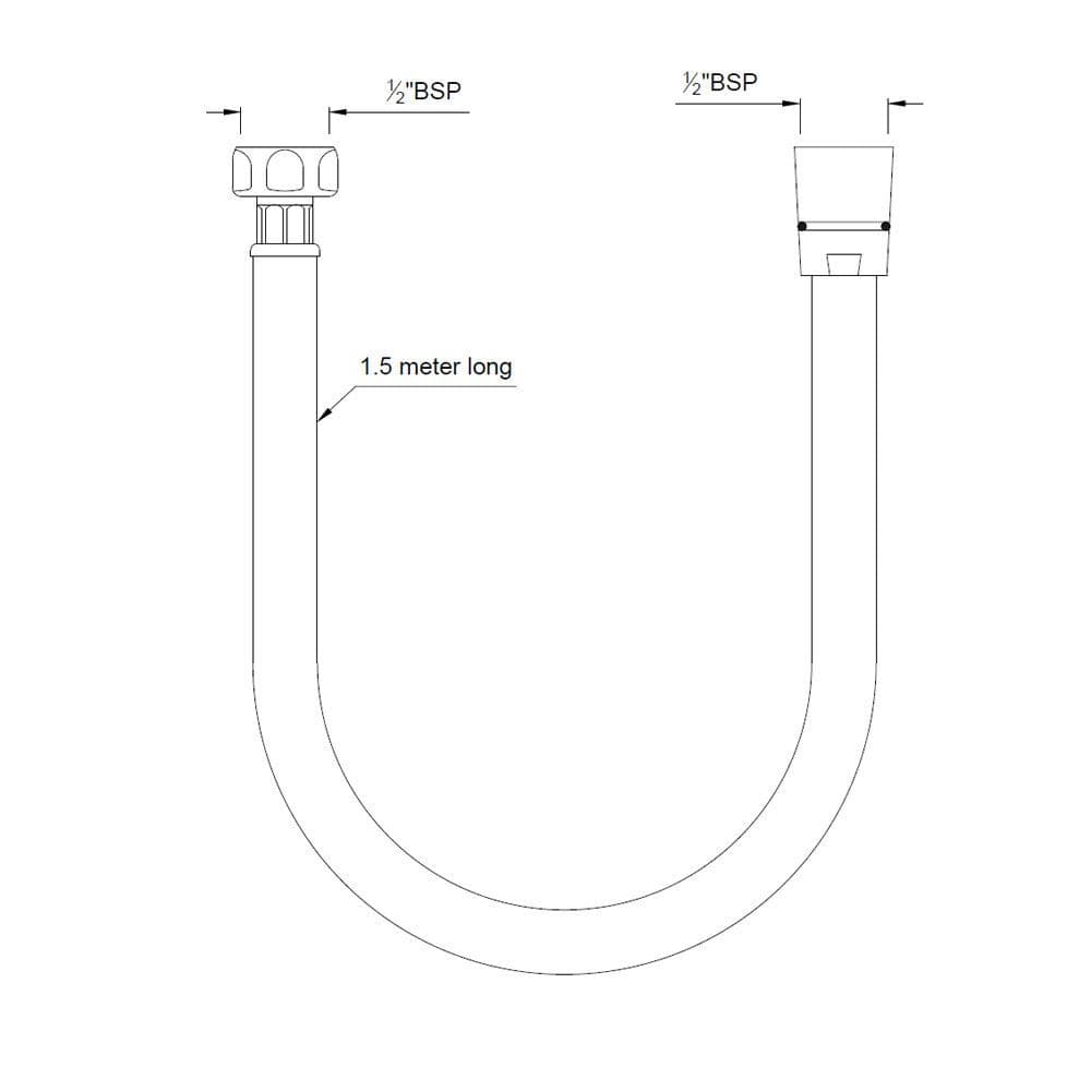 Jaquar Easy flex Tube In Chrome Finish Shower Accessories series SHA-BLM-571 Black Matt - image 2